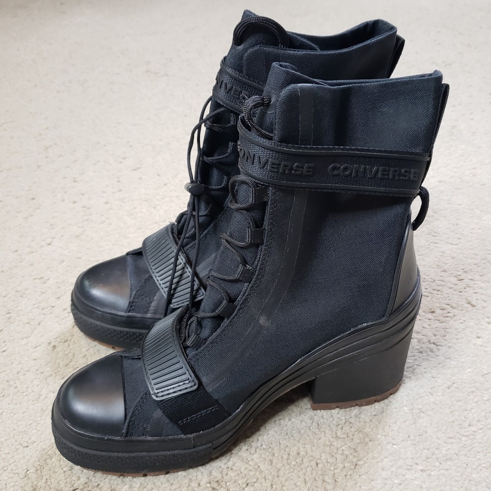 Converse Boots Women 9.5 Black GR82 Chuck Taylor All Star Chunky Grunge Military - Picture 2 of 12